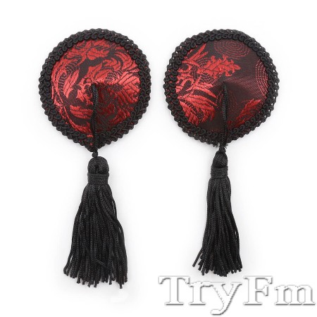 Round vintage pasties with tassels