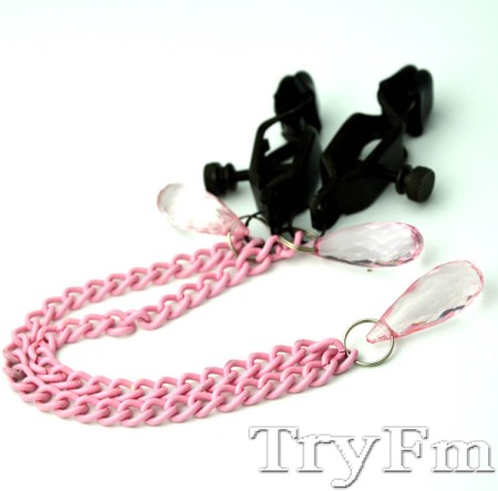 Pink Chain Nipple Clamp