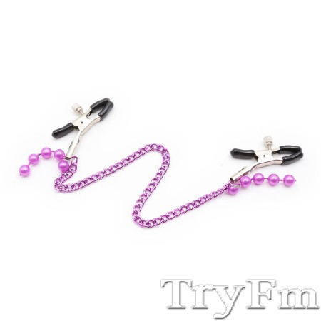 Purple Chain Nipple Clamp