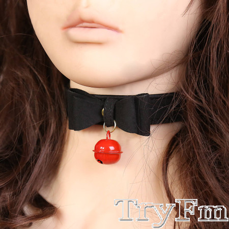 Knot collar will bell-Black