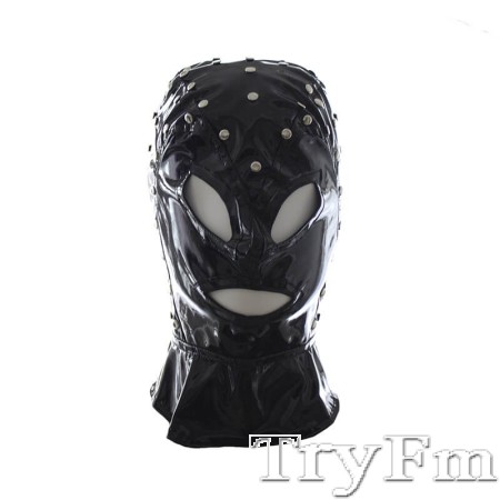 Black Patent Leather with Eye Mouth holes