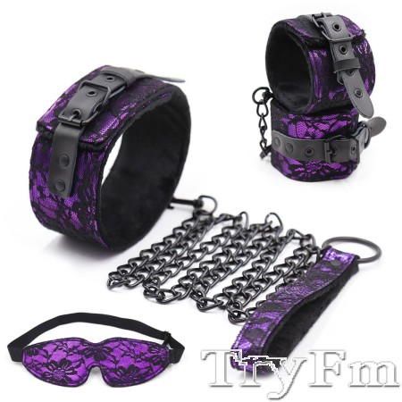 Purple lace Fetish set 