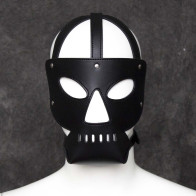 fetish leather hood