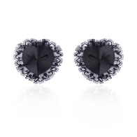 Black lace bow-knot pasties