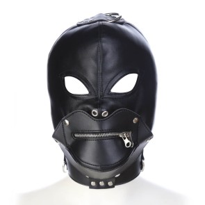 Detachable mask hood with zipper 