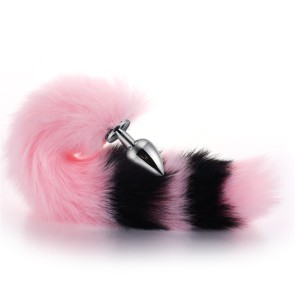 More-Pink-Less-Black Furry Tail Anal Plug