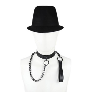 Black punk leahter collar