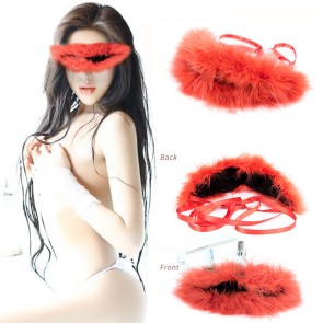 Red Furry Blindfold