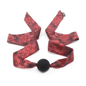 Silicone Ball gag with Patterned Ribbon