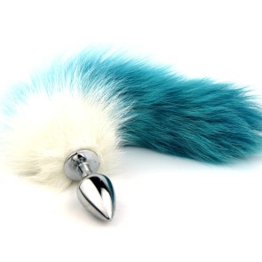 Colorful tail with stainless steel gold plug