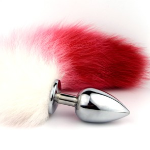 Colorful tail with stainless steel gold plug