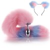 More-Pink-Less-Blue Furry Tail Anal Plug with Headdress