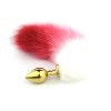 Colorful tail with stainless steel gold plug
