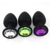 Black Silicone Butt Plug with Jewelry