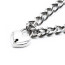 Silver chain collar with heart-shaped lock 