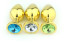 Stainless Steel Gold Anal Plug with Jewelry