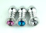 Stainless Steel Silver Spiral Anal Plug with Jewelry