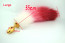 Colorful tail with stainless steel gold plug
