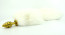 White fox tail with stainless steel gold plug