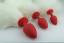 White fox tail with silicone black plug