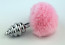 Rabbit tail with stainless steel twist silver plug
