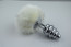 Rabbit tail with stainless steel twist silver plug