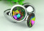 Stainless Steel Silver Anal Plug with colorful jewelry