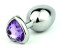 Stainless Steel Silver Anal Plug with heart-shaped jewelry