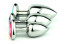Stainless Steel Silver Anal Plug with heart-shaped jewelry