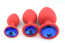 Red Silicone Butt Plug with Jewelry