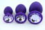 Purple Silicone Butt Plug with Jewelry