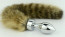 North fox tail with stainless steel silver bullet anal plug