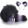 with black-purple headdress