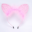 light pink furry cat ear